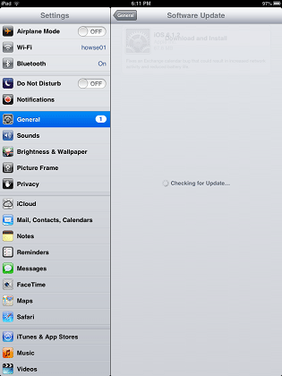 iPad General, Software Update